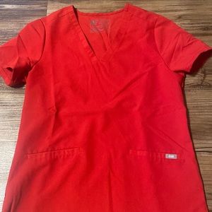 Figs Red Women’s Scrub Top